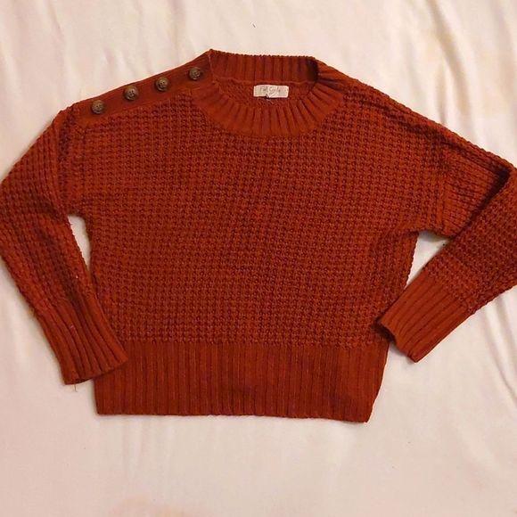 Other - Brown Button Detail Girls Sweater